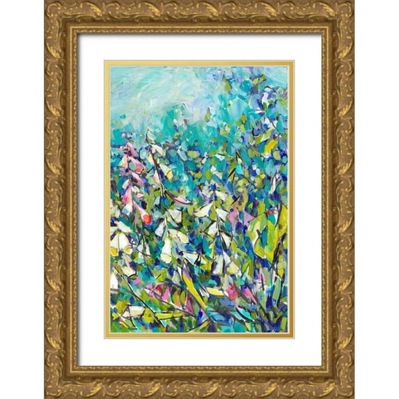 Grim, Tara Funk 17x24 Gold Ornate Wood Framed with Double Matting Museum Art Print Titled - Joy in the Garden II
