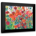 thumbnail image 1 of Grim, Tara Funk 24x20 Black Modern Framed Museum Art Print Titled - Vivid Poppy Collage III, 1 of 5