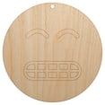 thumbnail image 1 of Grimace Face Sheepish Emoticon Wood Holiday Christmas Tree Ornament Unfinished DIY Pre-Drilled Craft, 1 of 7