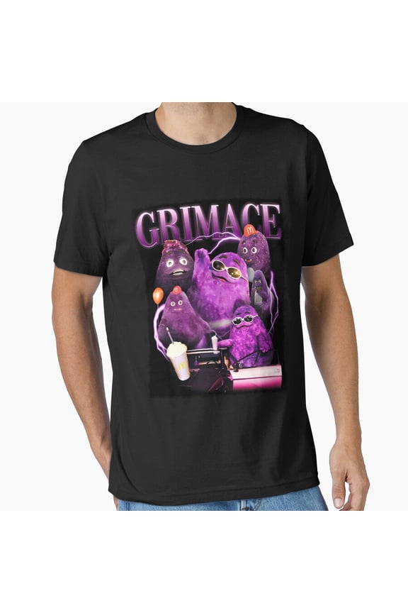 Grimace Retro Nineties Tribute Purple Character Fun Nostalgic Art Unisex T-Shirt, up to size 5XL