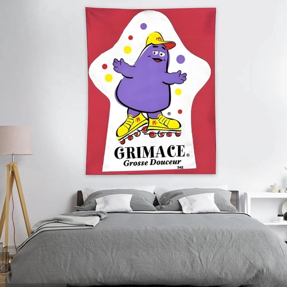 Grimace Tapestry 40 x 60 Inches With Vivid Colors Realistic Details Easy To Hang And Alean Adding Artistic Charm