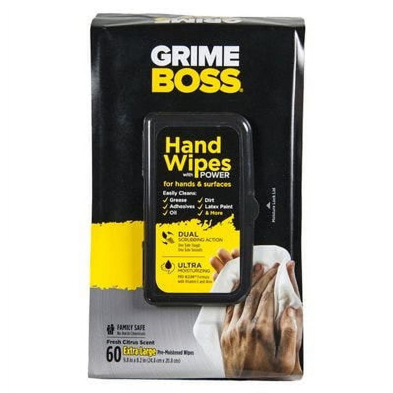 Grime Boss Hand Cleaning Wipes, 60-Ct. 1 Pack 