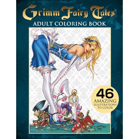 Pre-Owned Grimm Fairy Tales Adult Coloring Book