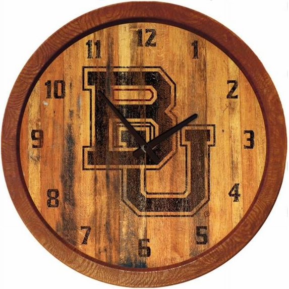 Grimm Industries BA-560-02 20 in. Barrel Team Wall Clock - BA Branded Primary Logo, Brown