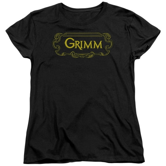 Grimm Plaque Logo Women's T-Shirt Black Black