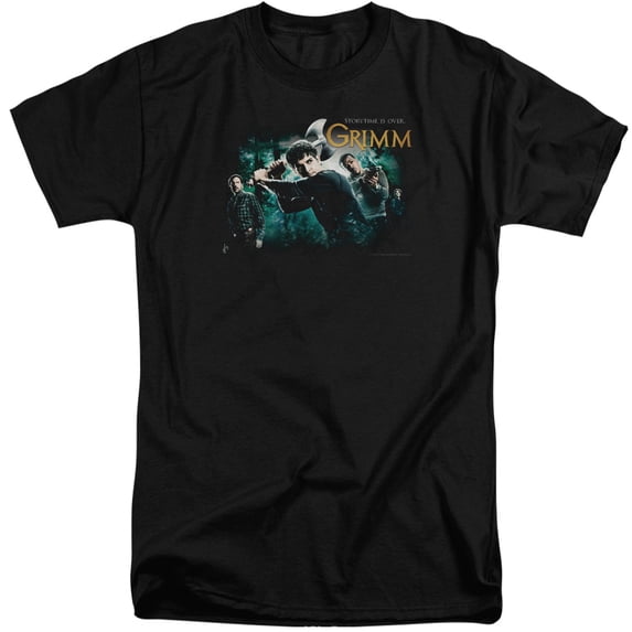 Grimm Storytime Is Over Adult Tall T-Shirt Black Black
