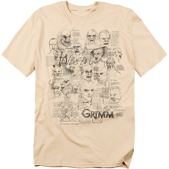 Grimm Wesen Sketches Mens Short Sleeve Shirt