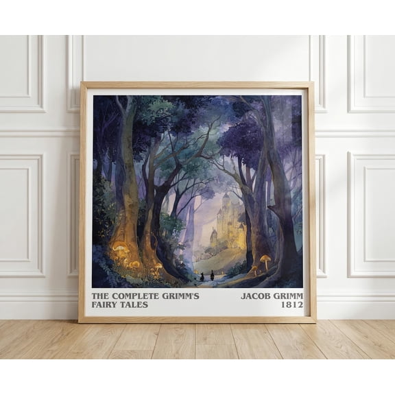 Grimm’s Fairy Tales Book Wall Art Print, Unframed Paper Poster 8x10in