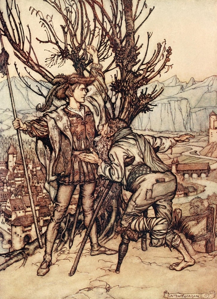 Grimms Fairy Tales 1909 Young prince Canvas Art - A Rackham (24 x 36)