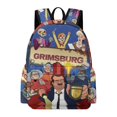 thumbnail image 1 of Grimsburg Adjustable Backpack Laptop Daypack Student School Bookbag Satchel Half Printed Rucksack, 1 of 8
