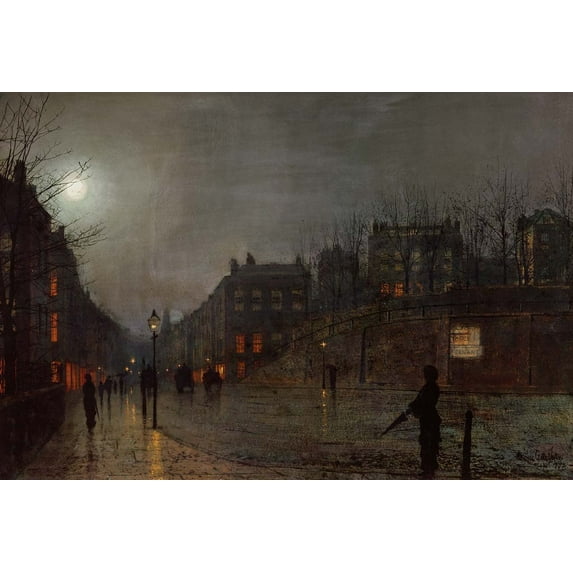 Grimshaw "Going Home at Dusk" (1882) Glossy Poster