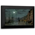 thumbnail image 1 of Grimshaw, John Atkinson 14x10 Black Modern Framed Museum Art Print Titled - City Docks By Moonlight, 1 of 5