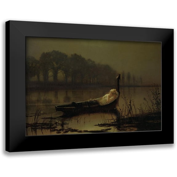 Grimshaw, John Atkinson 14x11 Black Modern Framed Museum Art Print Titled - The Lady of Shalott