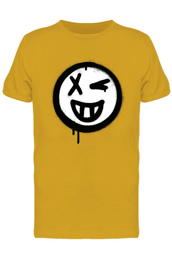 Grin And Wink Graffiti T-Shirt Men -Image by Shutterstock, Male Small