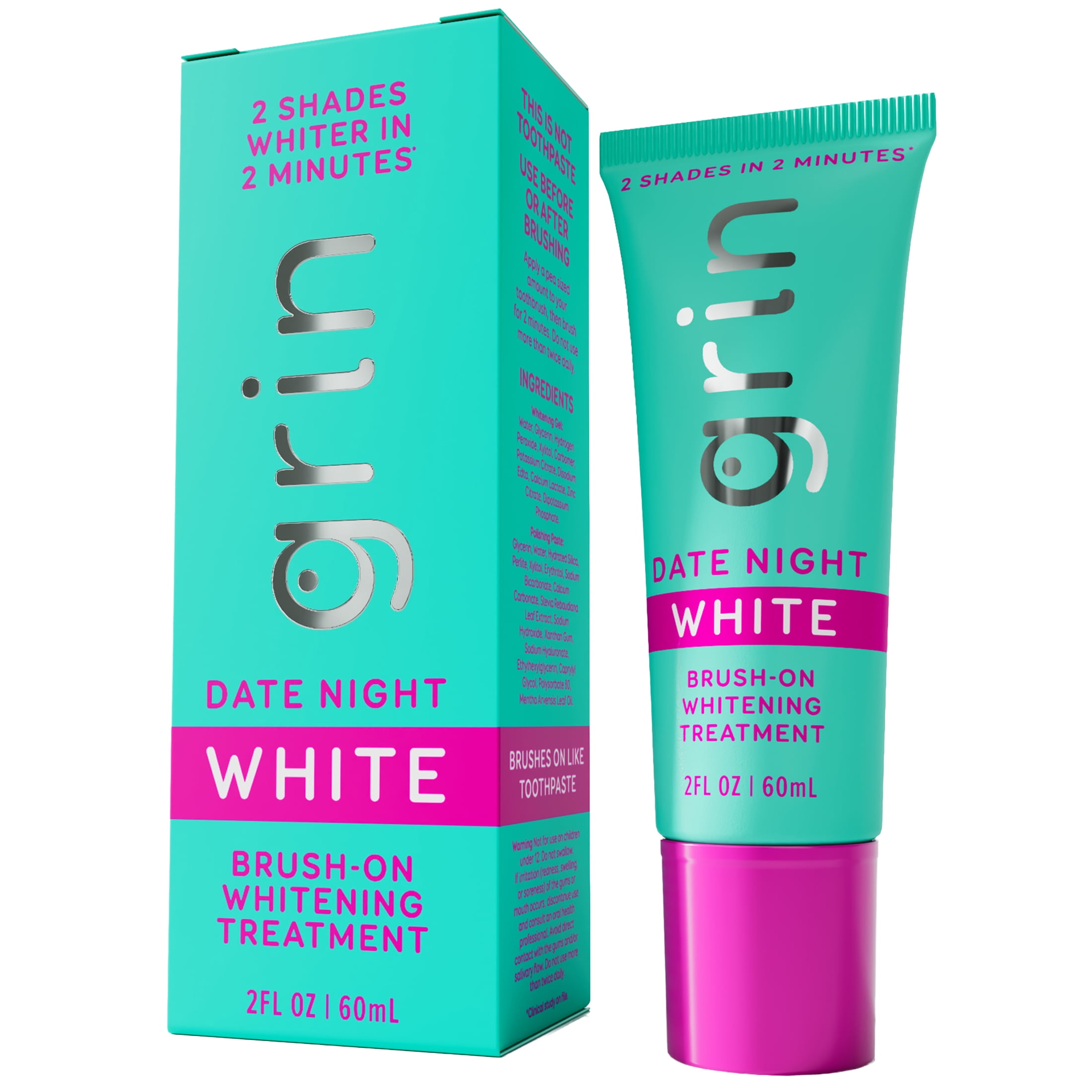Grin Date Night White BrushOn Whitening Treatment, 2 Shades
