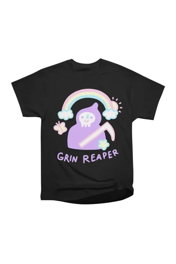 Grin Reaper T-Shirt Tee Gift For Him Merch For Her Apparel For Friend