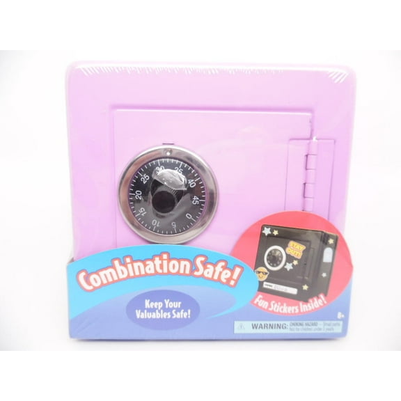 Grin Studio Combination Safe Kids Metal Safe + Fun Stickers - Pink