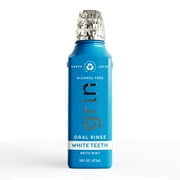 Grin White Teeth Oral Rinse - 16 oz - White Teeth Mouthwash, Mint Flavor, Alcohol-Free, Organic Ingredients, Coconut and Sea Salt, Aloe & Xylitol, Essential Oils, Bottle Made From Recycled Plastic
