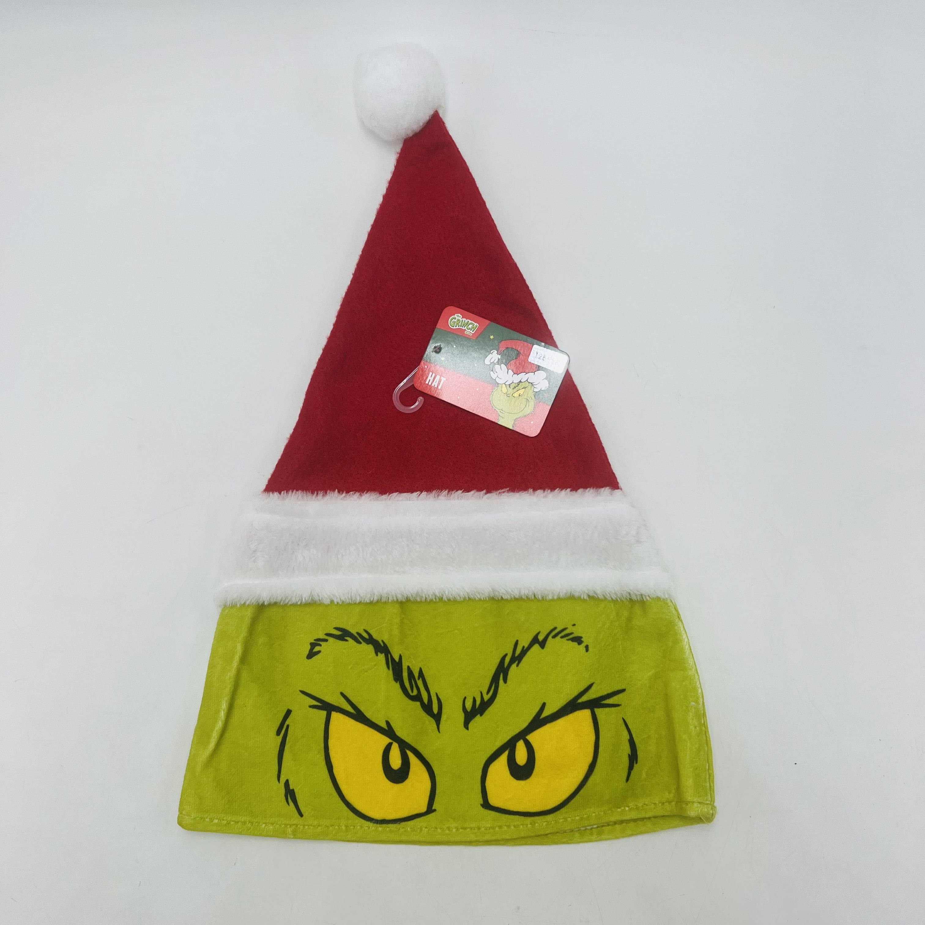 Ruz Disney Hat The Grinch Santa Hat Green Red Pompom Christmas Hat Gift Winter Dr. Seuss main image 4