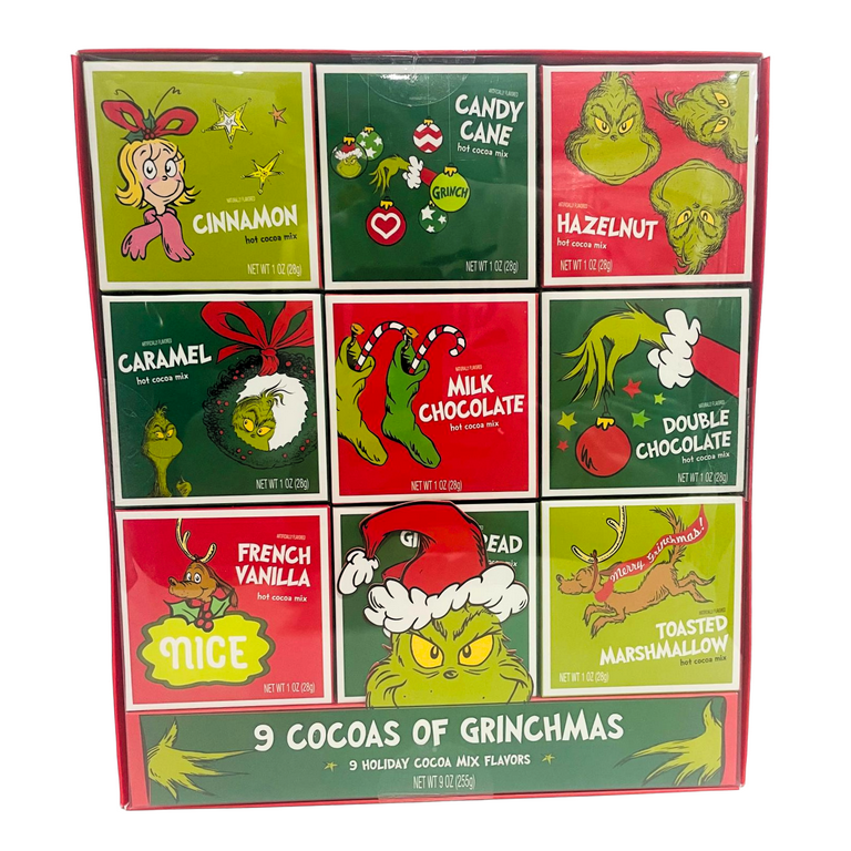 Grinch 9 Cocoas of Grinchmas Holiday Cocoa Mix Gift Set, 9 oz