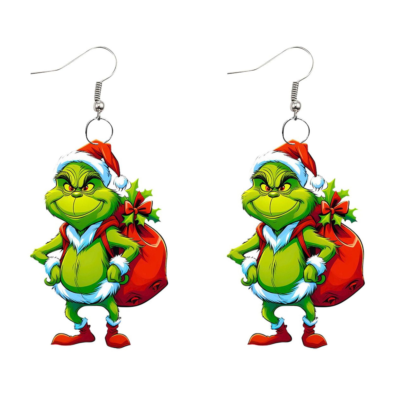 Grinch Accessories Grinch Jewelry for Women Earrings Studs Winter