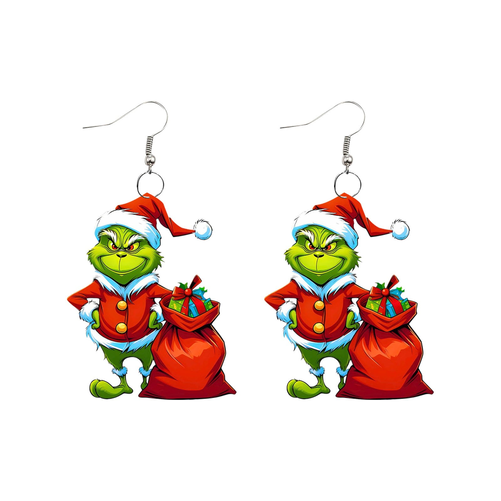 Grinch Accessories Grinch Jewelry for Women Earrings Studs Winter