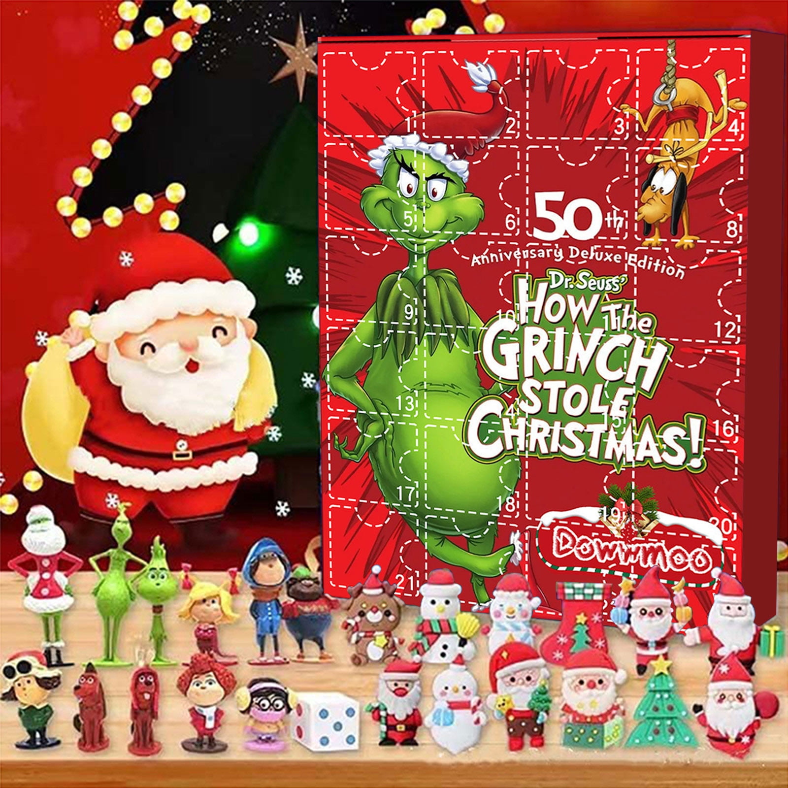 Grinch Advent Calendar 2025 Kids, 24 Days Christmas Countdown Calendar