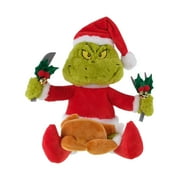 Grinch Animated Plush with Roast Beast and Knife and Fork by Ruz