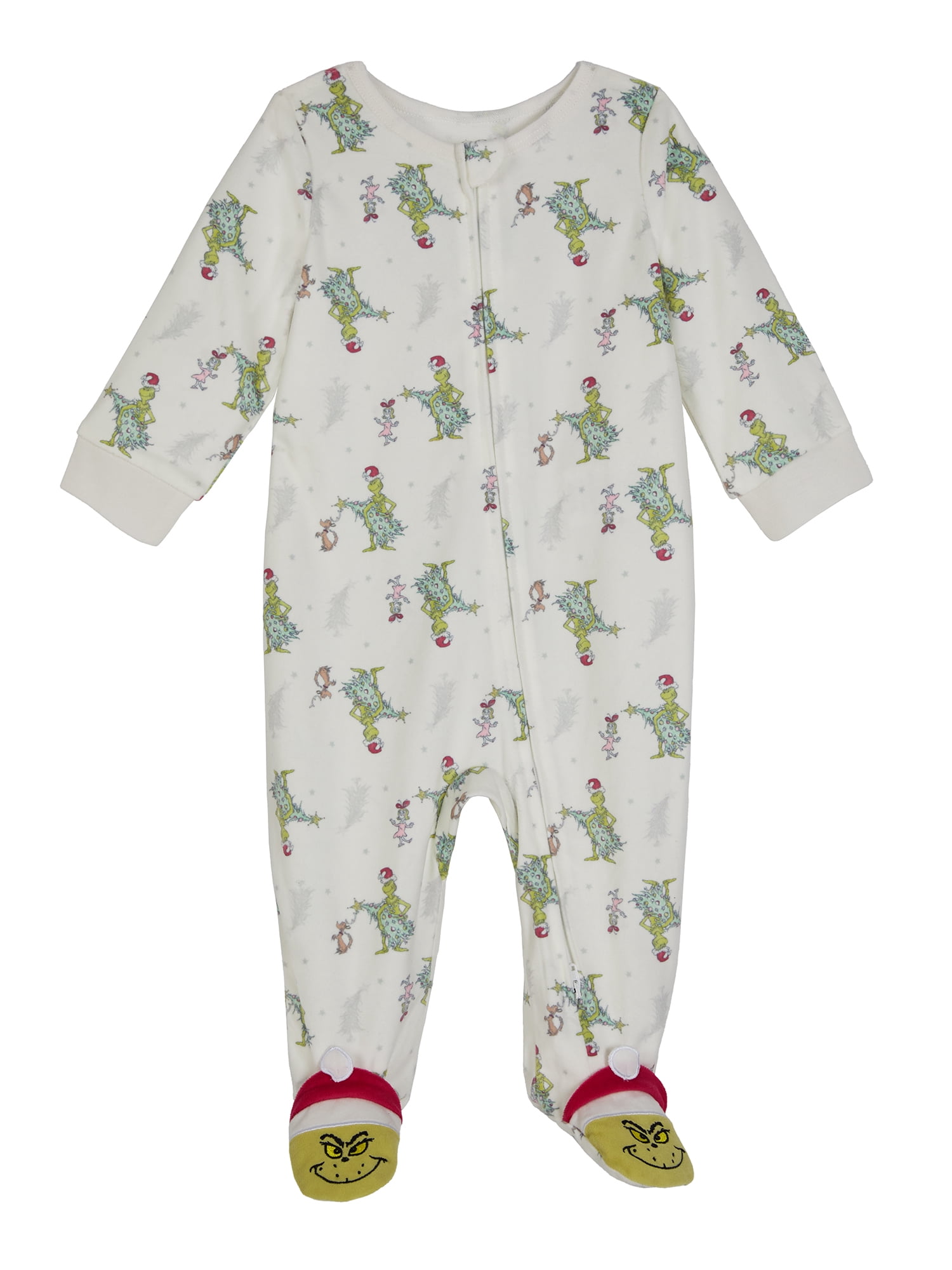Grinch Baby One-Piece Footed Sleep N' Play, Sizes Newborn-9 Months