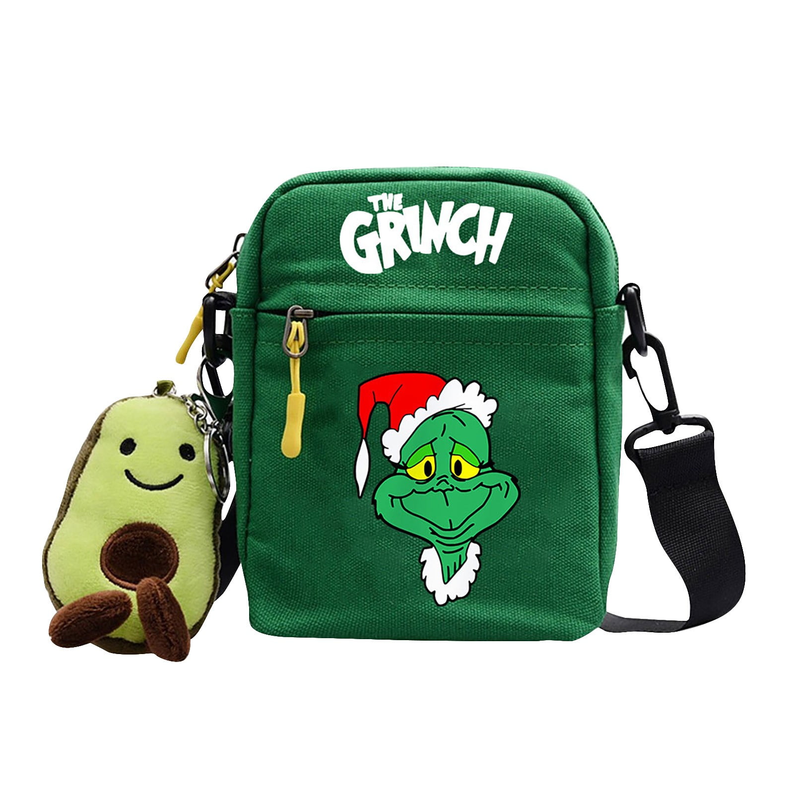 Grinch Backpack Grinch Loungefly Christmas Backpack Christmas Grinch Square Bag Canvas Zipper Crossbody Bag Christmas Gift Green D Walmart