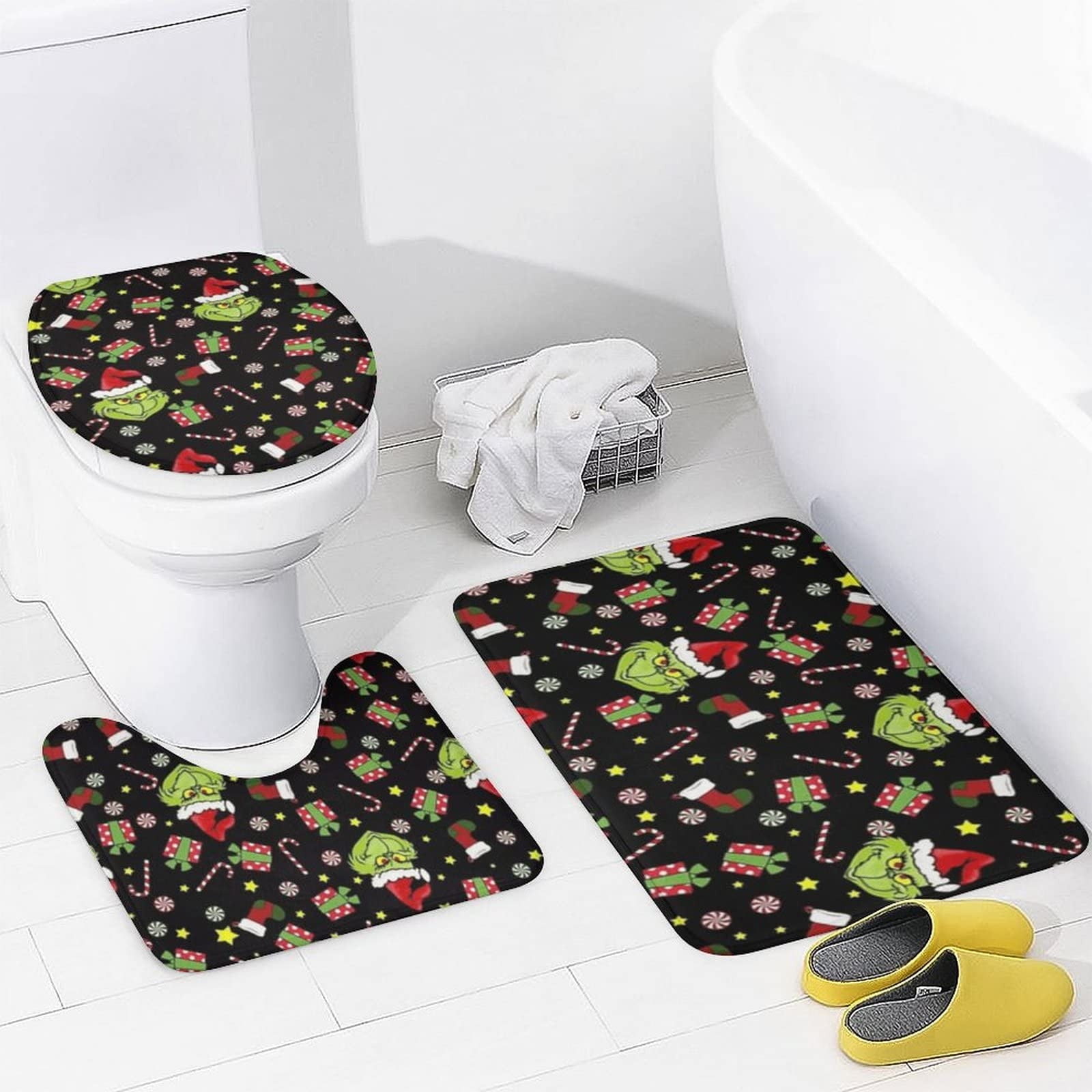 Grinch Bathroom Set,Grinch Bathroom,Grinch Christmas Bathroom Rugs ...