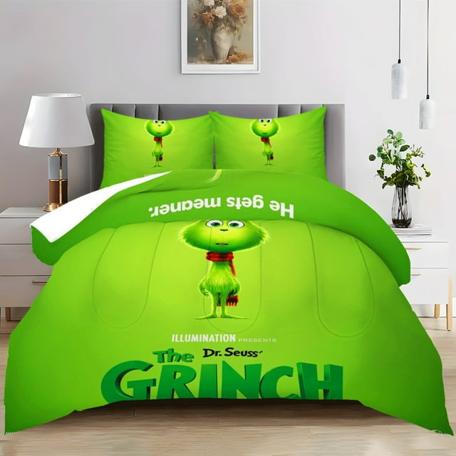 Grinch Bedding King,Grinch Sheets King,Grinch Sheets Queen,Grinch Duvet