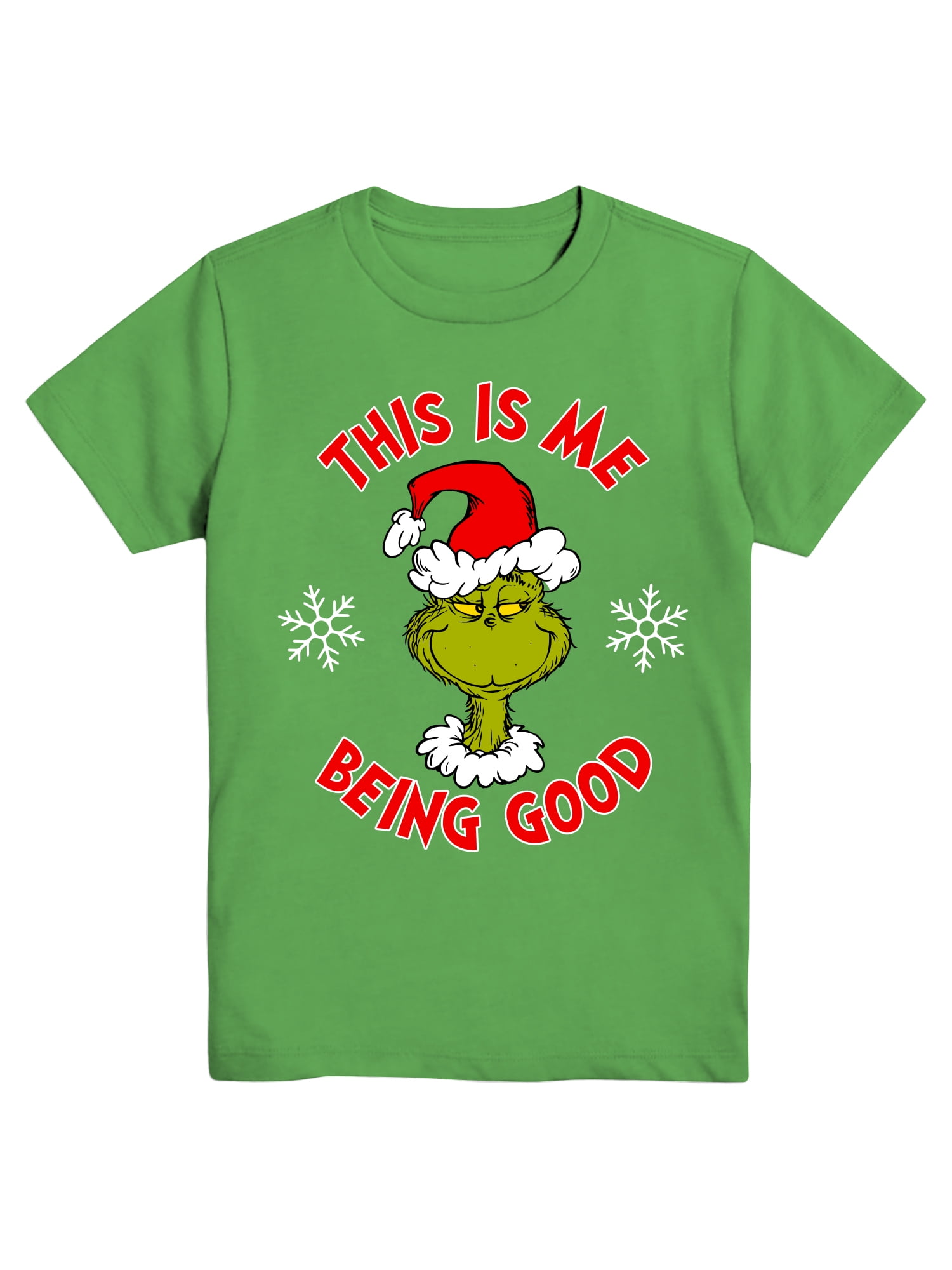 Grinch Being Good, Boys Apparel Crew Neck Short Sleeve T-Shirt, Sizes 4-18