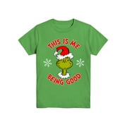 DR. SEUSS Grinch Being Good, Boys Crew Neck Short Sleeve T-Shirt, Sizes 4-18