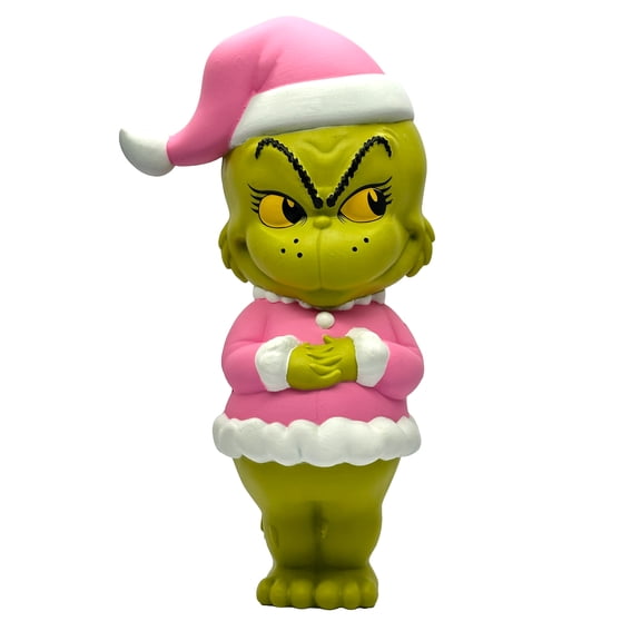Grinch Pink Blow Mold Decorative Figurine for Modern Holiday Decor