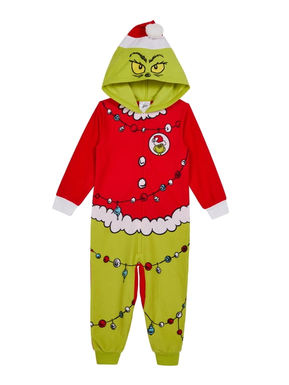 Grinch Boys Long Sleeve Blanket Sleeper, One-Piece, Sizes 4-12