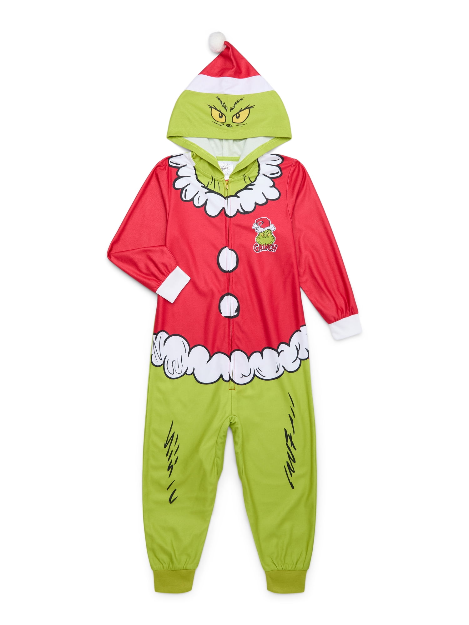 The Grinch Boys Blanket Sleeper with Long Sleeves Sizes 4 12 Walmart