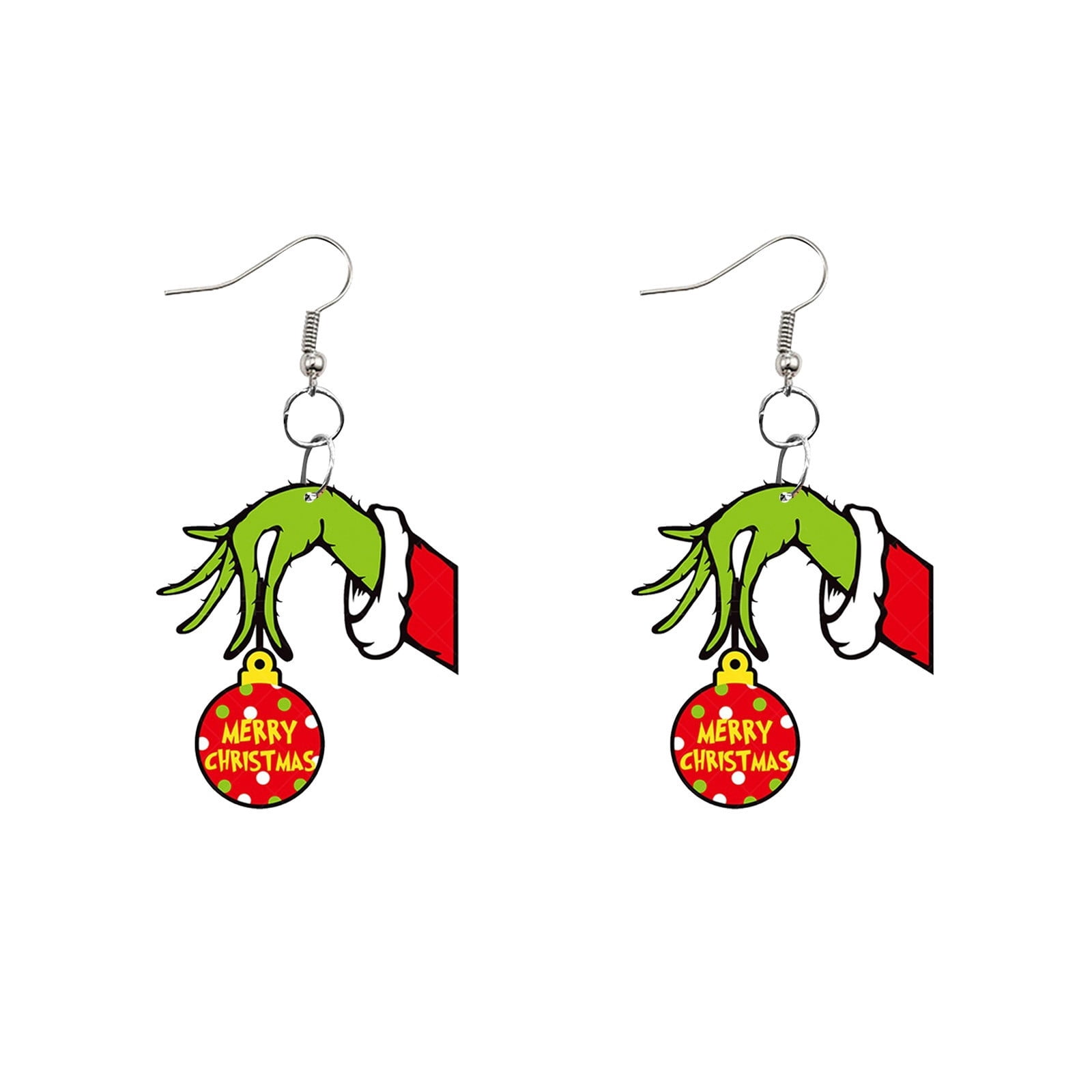Grinch Christmas 1 Pair Cute Cartoon Grinch Earrings Gift For Women