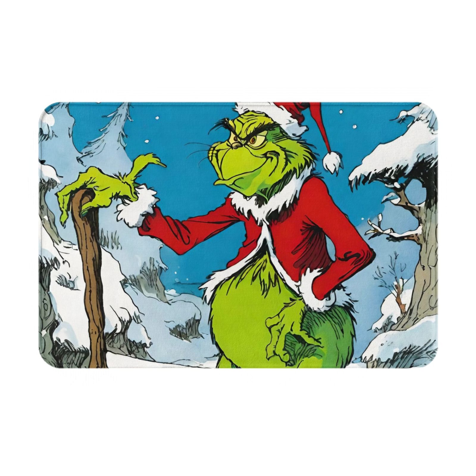 The Grinch At Christmas Bath Mat 16x24in,Bathroom Rugs,Kitchen Rugs ...