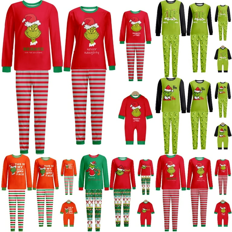 Grinch Christmas Christmas Sleepwear Pjs Outfit Xmas PJs Mathching