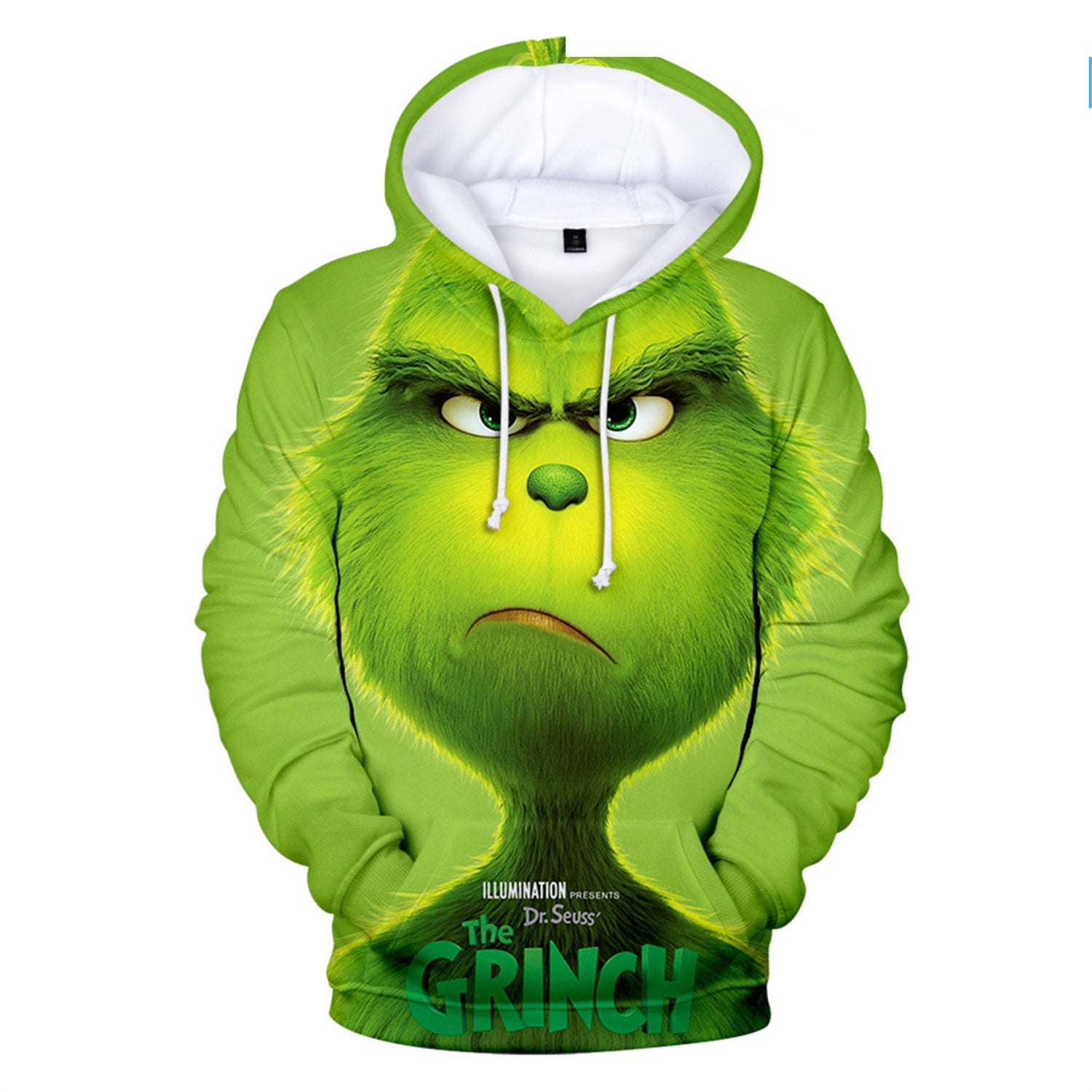 Grinch Christmas Cool High Quality Hooded Jacket 3D Print With Pocket ...