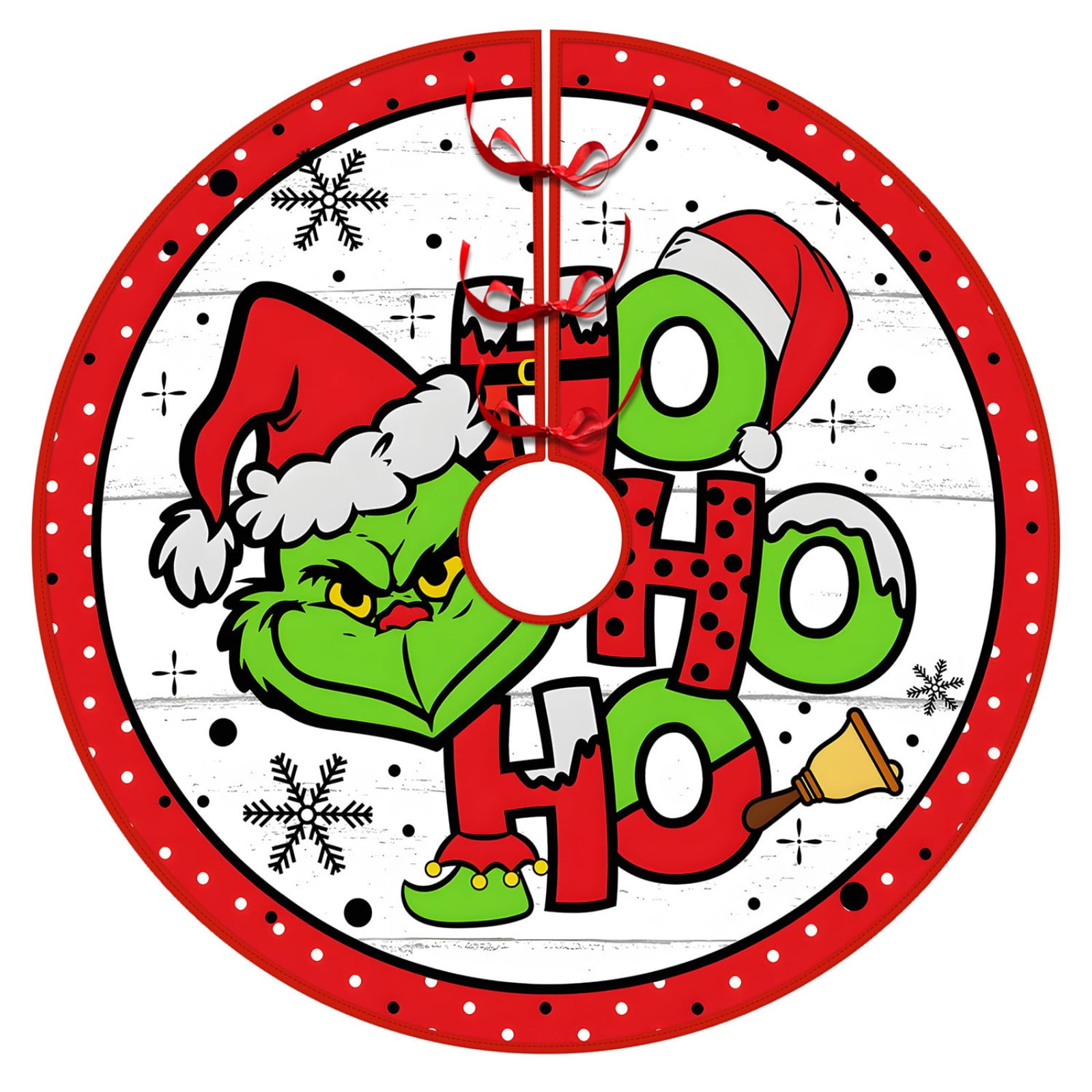 Grinch Christmas Grinch Decor Festive Holiday Tree Skirt With Green ...