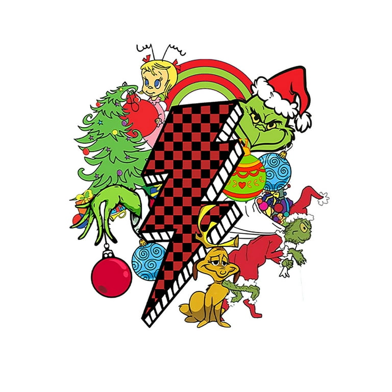 Grinch,grinch Christmas Decorations,Grinch Decor,Christmas Iron on Transfer Heat Transfer Design Sticker Iron on Vinyl Patches Iron on Transfer Paper