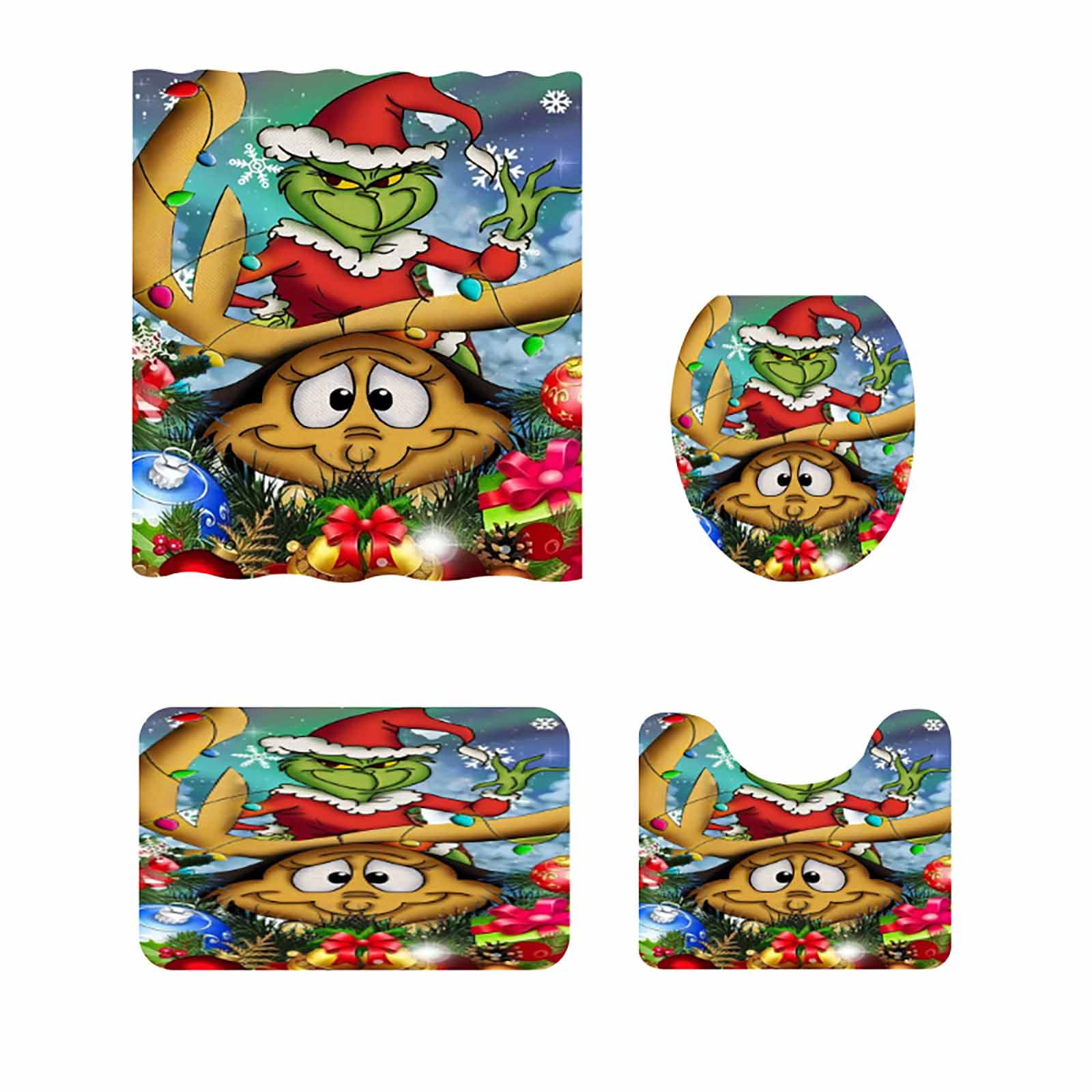 Grinch Christmas Decorations Coming! Festive Holiday Bathroom Set with