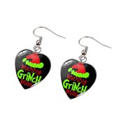WEANT_XMAS Grinch Christmas Decorations Earrings Jewelry Earrings Santa Claus Green Earrings Love Stainless Steel Earrings Xmas_# 004Aa