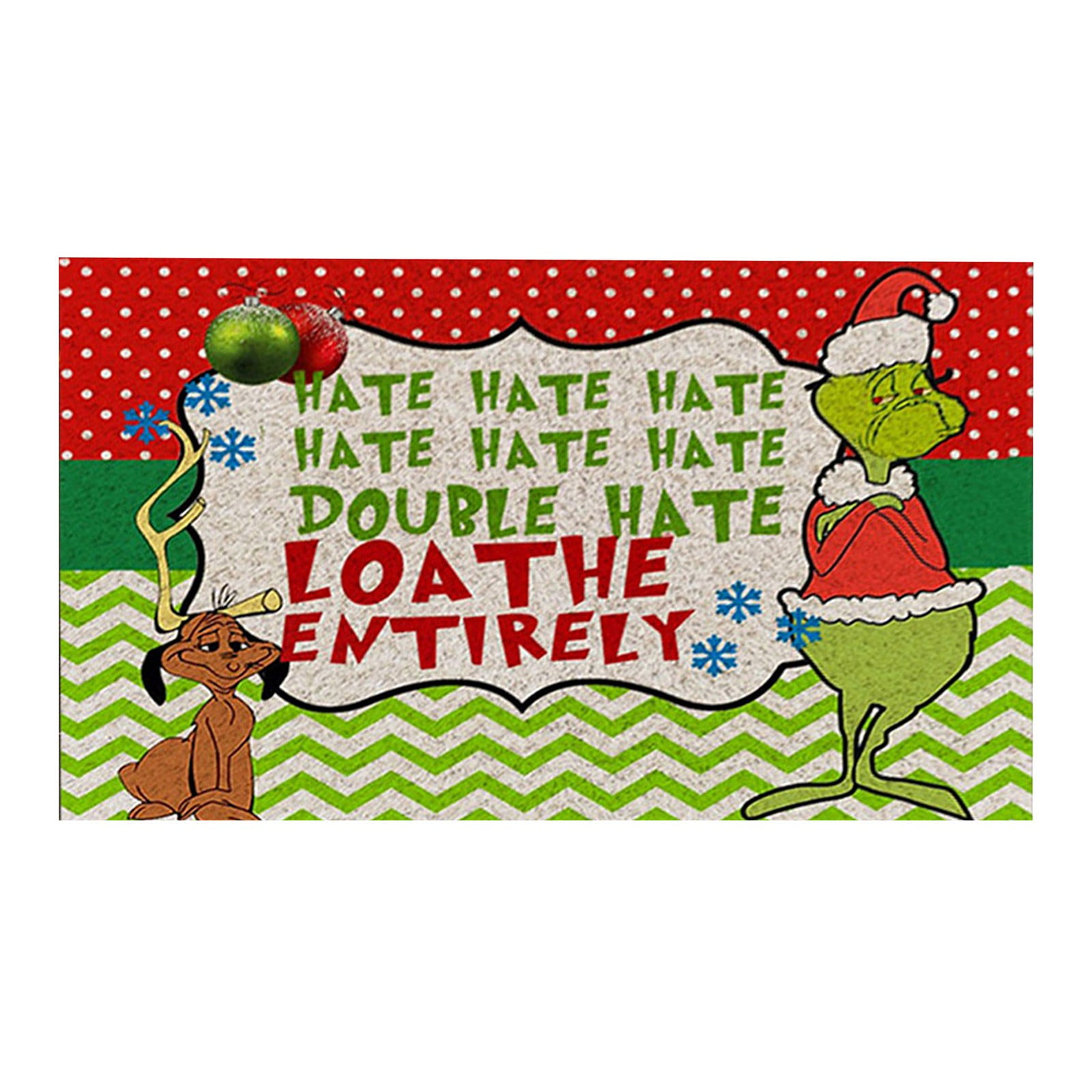 Grinch Christmas Doormat,Grinch Christmas Door Mat,Grinch Door Cover