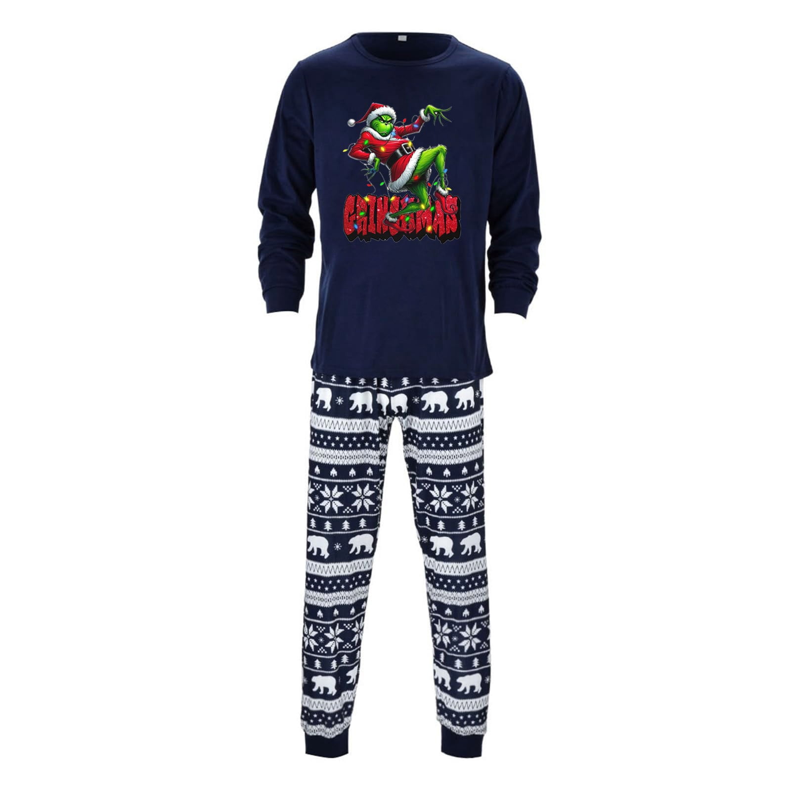 Grinch Christmas Family Matching Pajamas Xmas PJs Sets Holiday ...