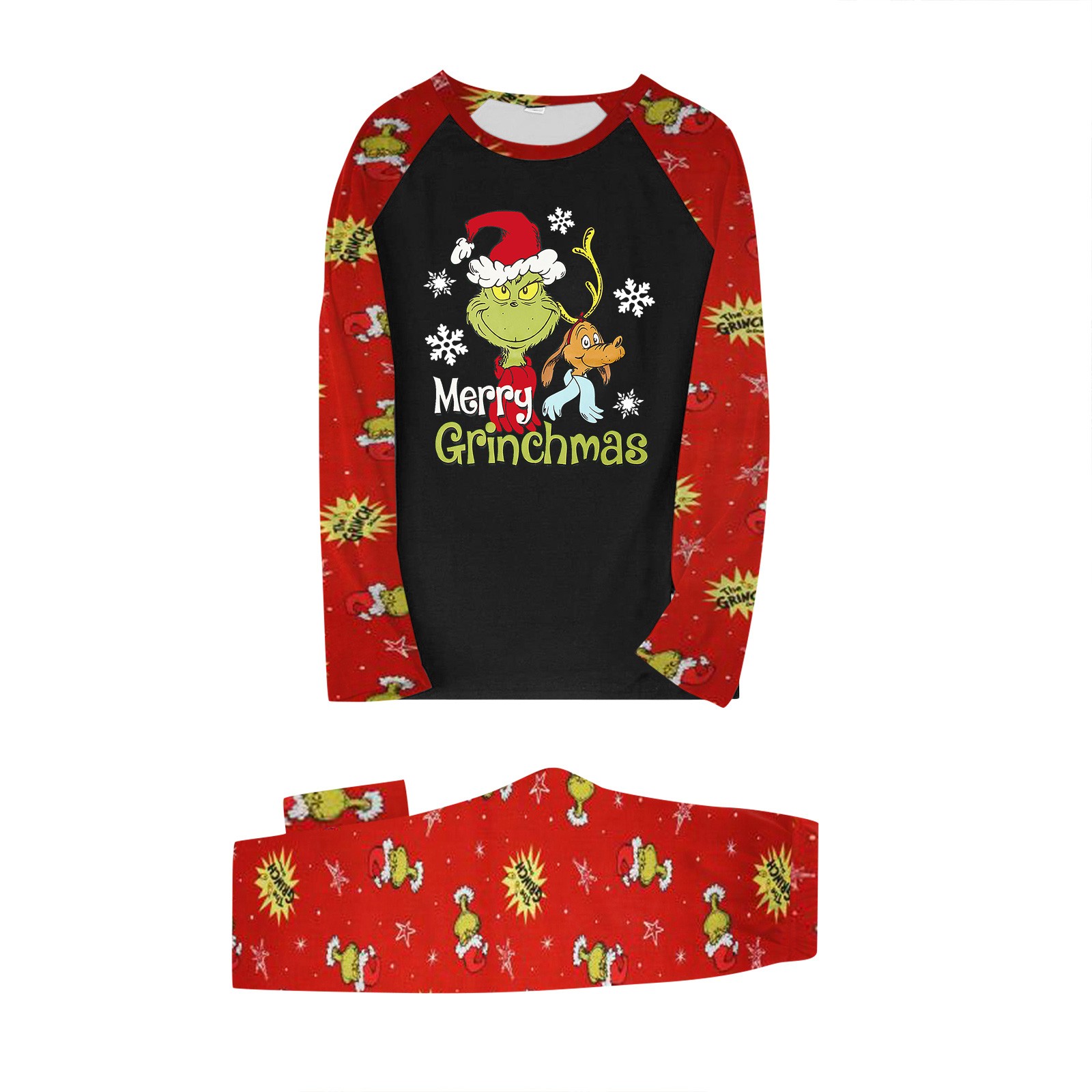 Grinch Christmas Family Matching Pajamas Xmas PJs Sets Holiday ...