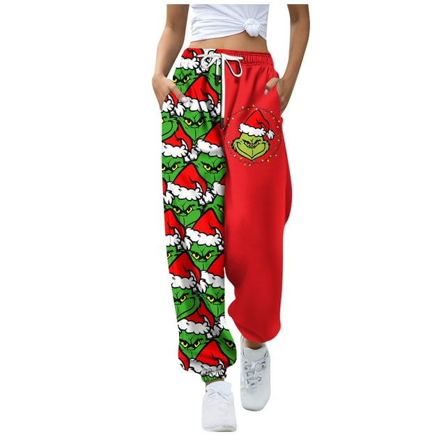 Grinch Christmas Lightweight Sweatpants Fitness Grinch Trousers Grinch ...