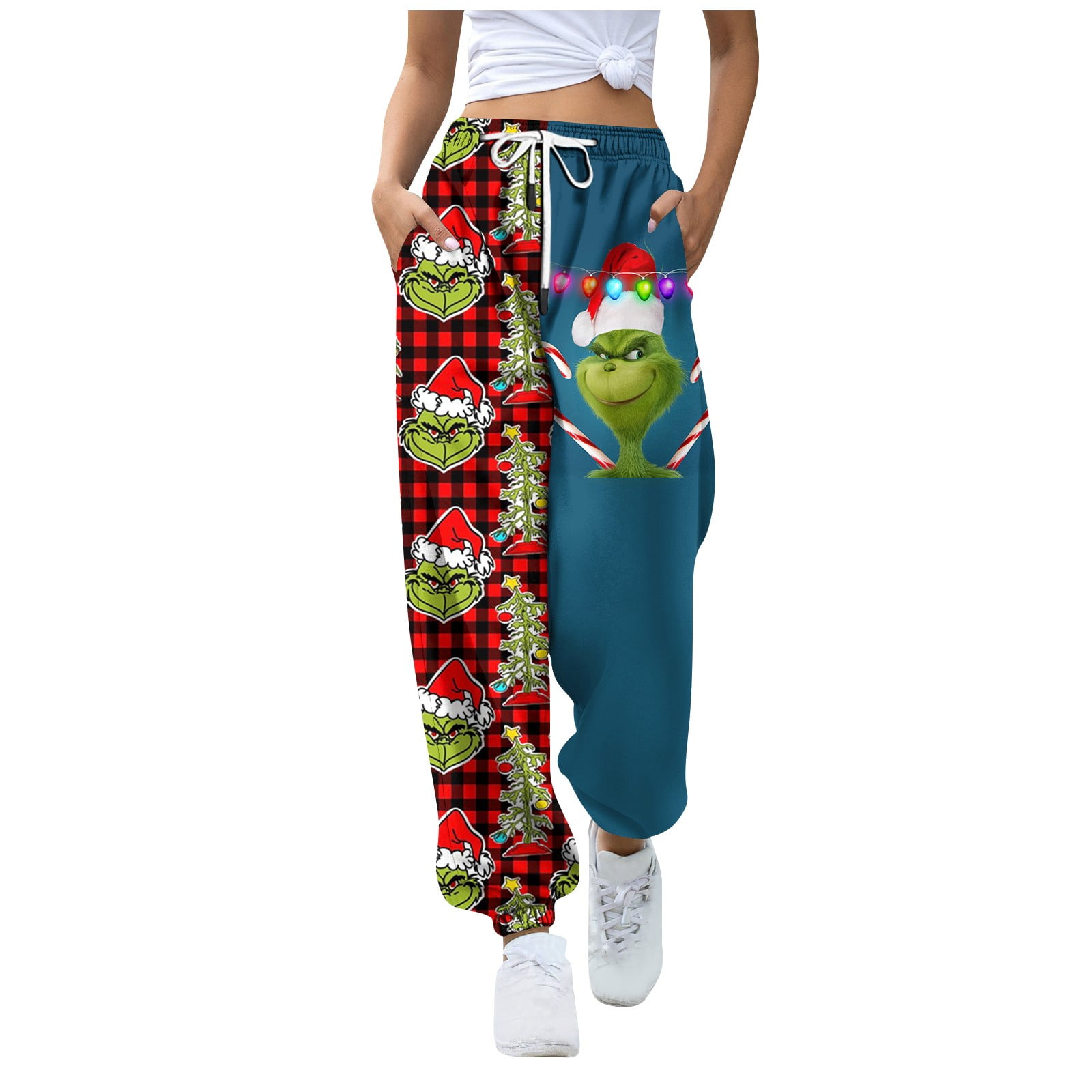 Grinch Christmas Lightweight Sweatpants Fitness Grinch Trousers